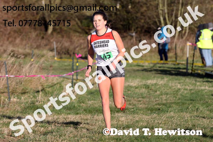 Womens under-17s and under-20s North Eastern Cross Country, 2018 Northern Cross Country Champs., Wrekenton, Gateshead. Photo:  David T. Hewitson/Sports for All Pics
